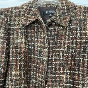 Kasper 2pc brown tweed suit